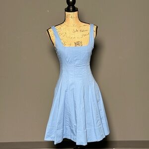 STAUD Light Blue A-Line Sundress